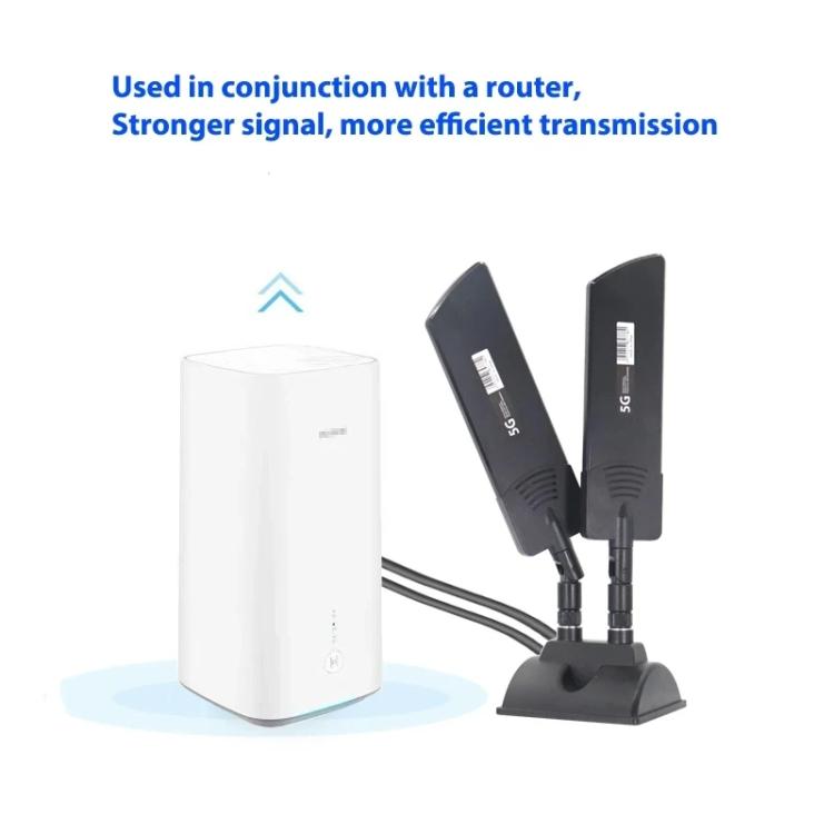 Antena Externa para Router 5G 42dbi Cobertura WiFi de Longo Alcance para Exterior, SMA Macho Preto, TS9 Preto, SMA Macho Branco, TS9 Branco