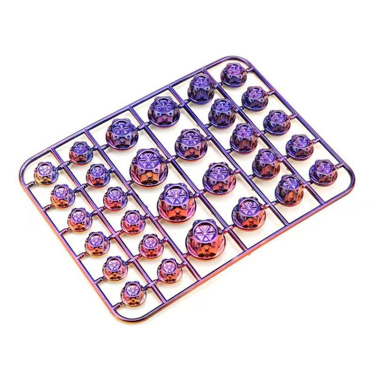 E-Bike Motorcycle Hexagonal Screw Cap Modification Accessories Electroplated Burned Titanium Screw Decoration