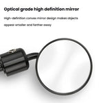 2pcs /Set Motorcycle Rearview Mirror Modified Retro Folding Round E-Bike Universal Reversing Mirror Reflector, Flat, Convex