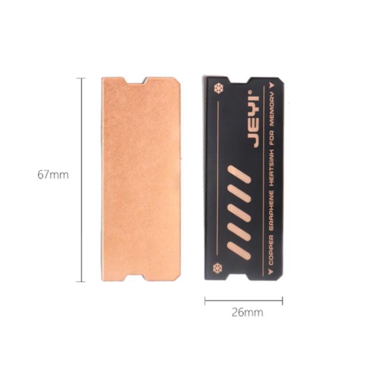 2pcs /Pack Radiador de Dissipação de Calor em Grafeno de Cobre Puro JEYI para Memória de Portátil DDR5 DDR4 DDR3