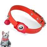 Para AirTag 2ª Geração / AirTag 1ª Geração Capa Protetora Impermeável para Rastreadores Coleira de Couro para Animais Localizador de Gatos Anti-Perda