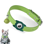 Para AirTag 2ª Geração / AirTag 1ª Geração Capa Protetora Impermeável para Rastreadores Coleira de Couro para Animais Localizador de Gatos Anti-Perda