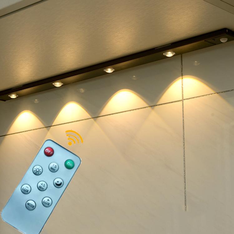 Barra de Luz com Sensor de Movimento Recárregavel para Armário e Roupeiro com Controlo Remoto, 20cm, 30cm, 40cm, 60cm, 80cm