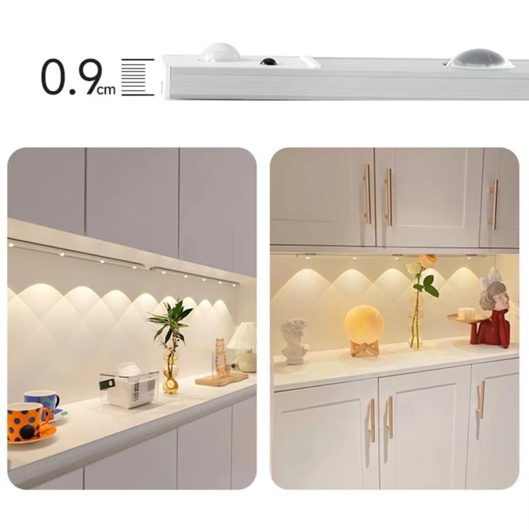 Barra de Luz com Sensor de Movimento Recárregavel para Armário e Roupeiro com Controlo Remoto, 20cm, 30cm, 40cm, 60cm, 80cm