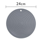 Tapete Redondo de Silicone Grau Alimentar para Isolamento Térmico, Proteção Contra Queimaduras e Antiderrapante para Cozinha