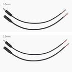Cabo Mono 2 Pinos AUX Cabo de Cabeça Única para Altifalante Cabo de Alimentação de Áudio, Comprimento: 25cm, Macho 2.5mm, Fêmea 2.5mm, Macho 3.5mm, Fêmea 3.5mm