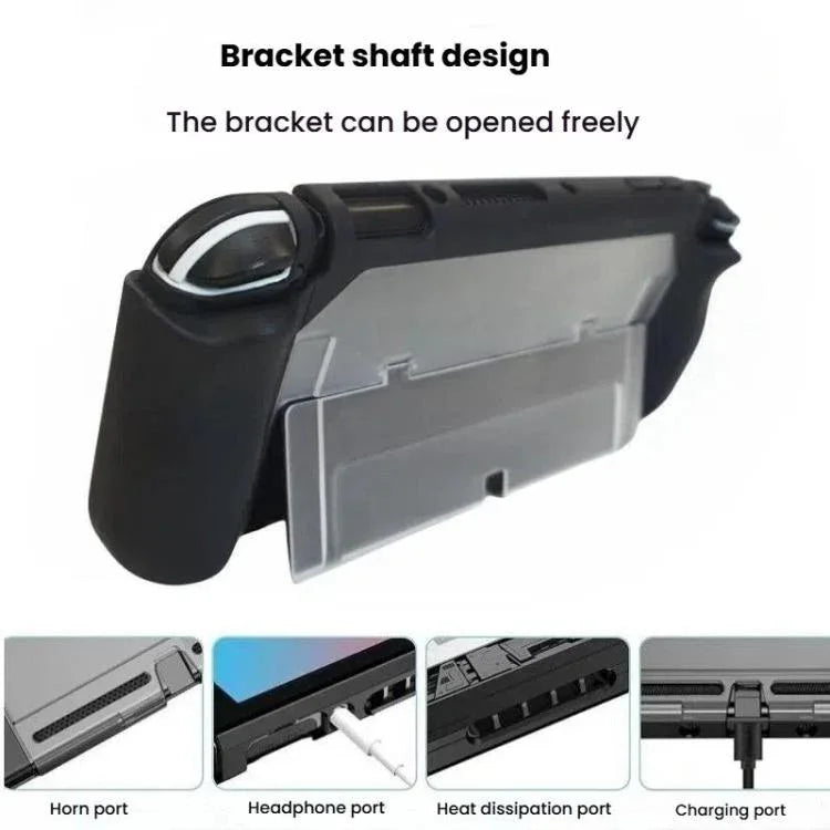 Capa Protetora 2 em 1 TPU Para Nintendo Switch OLED / Joy-Con Suporte