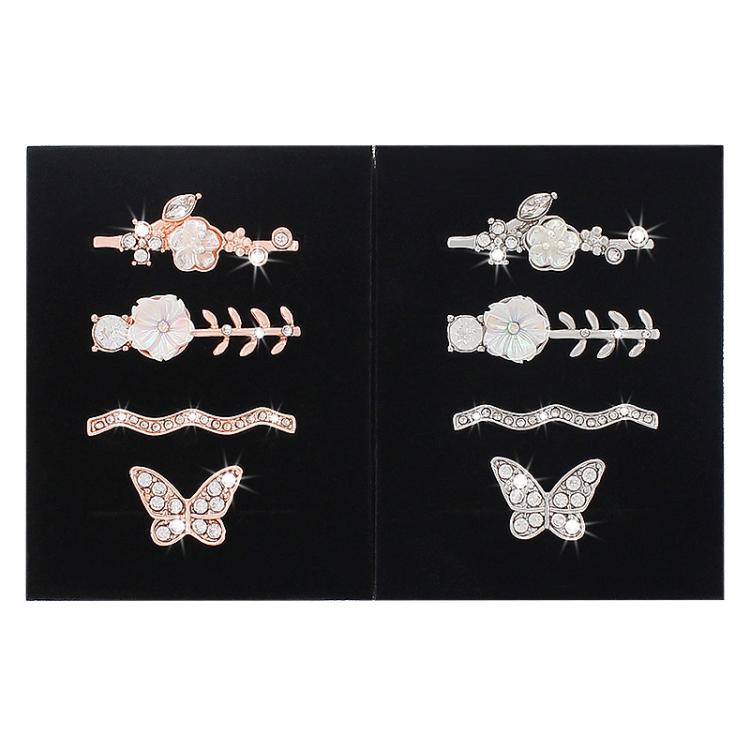 Conjunto de 4 peças de anéis decorativos metálicos para pulseira de silicone de relógio inteligente de 22 mm de largura