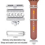 Conjunto de 5 Peças de Correias de Silicone para Smartwatch de 20mm com Anel Decorativo de Metal, Dourado 1, Prateado 2, Dourado Rosa 3, Dourado Rosa 4, Prateado 5, Dourado Rosa 6, Dourado 7, Dourado Rosa 8, Dourado 9