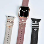 Conjunto de 5 Peças de Correias de Silicone para Smartwatch de 20mm com Anel Decorativo de Metal, Dourado 1, Prateado 2, Dourado Rosa 3, Dourado Rosa 4, Prateado 5, Dourado Rosa 6, Dourado 7, Dourado Rosa 8, Dourado 9