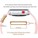 Conjunto de 5 peças / 21mm de largura Bracelete para Relógio Inteligente Anel Decorativo com Letra LOVE Acessórios Metálicos