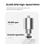 Secador de Cabelo Sem Fios com Motor de Alta Velocidade de 30.000 RPM, 100 Níveis Ajustáveis de Ar Frio/Quente, Bateria de Longa Duração de 15600mAh
