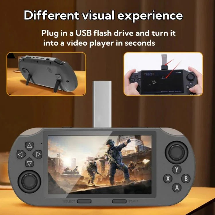 Consola de Jogos Portátil com Ecrã IPS de 4,5 polegadas 64G Com 20000 Jogos Integrados, SF3000, SF3000 com 2 Comandos