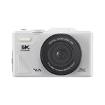 Câmara Digital HD W1 5K 75MP Zoom Digital 18X WiFi Gravador de Vídeo com Ecrã Flip, W1 Branco, W1 Preto