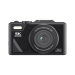 Câmara Digital HD W1 5K 75MP Zoom Digital 18X WiFi Gravador de Vídeo com Ecrã Flip, W1 Branco, W1 Preto