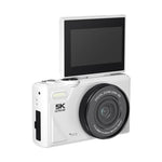 Câmara Digital HD W1 5K 75MP Zoom Digital 18X WiFi Gravador de Vídeo com Ecrã Flip, W1 Branco, W1 Preto