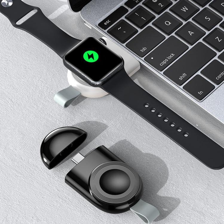 Carregador Sem Fios Magnético Portátil Tipo-C para Apple Watch 1/2/3/4/5/6/7/8/9/10/SE Carregador Inteligente Sem Fios