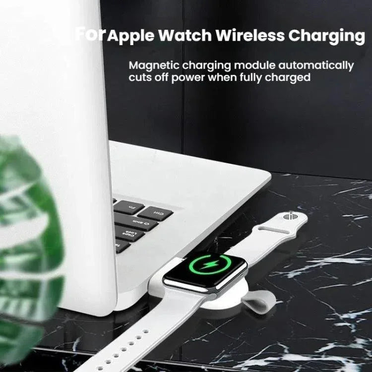 Carregador Sem Fios Magnético USB Portátil para Apple Watch 1/2/3/4/5/6/7/8/9/10/SE