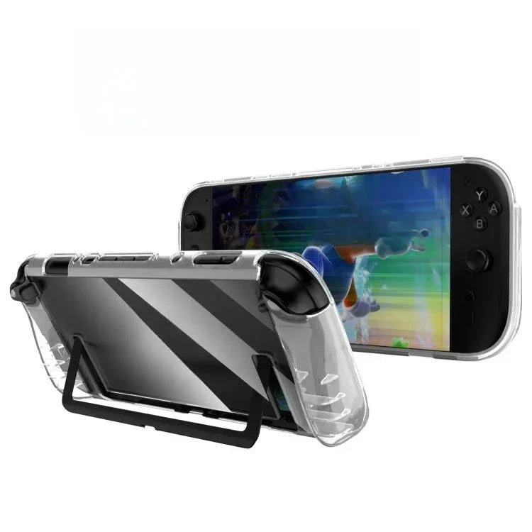 Para Nintendo Switch 2 Capa Transparente TPU de Peça Única Capa Protetora Antiderrapante de Corpo Inteiro, Capa TPU de Peça Única