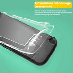 Para Nintendo Switch 2 Capa Transparente TPU de Peça Única Capa Protetora Antiderrapante de Corpo Inteiro, Capa TPU de Peça Única