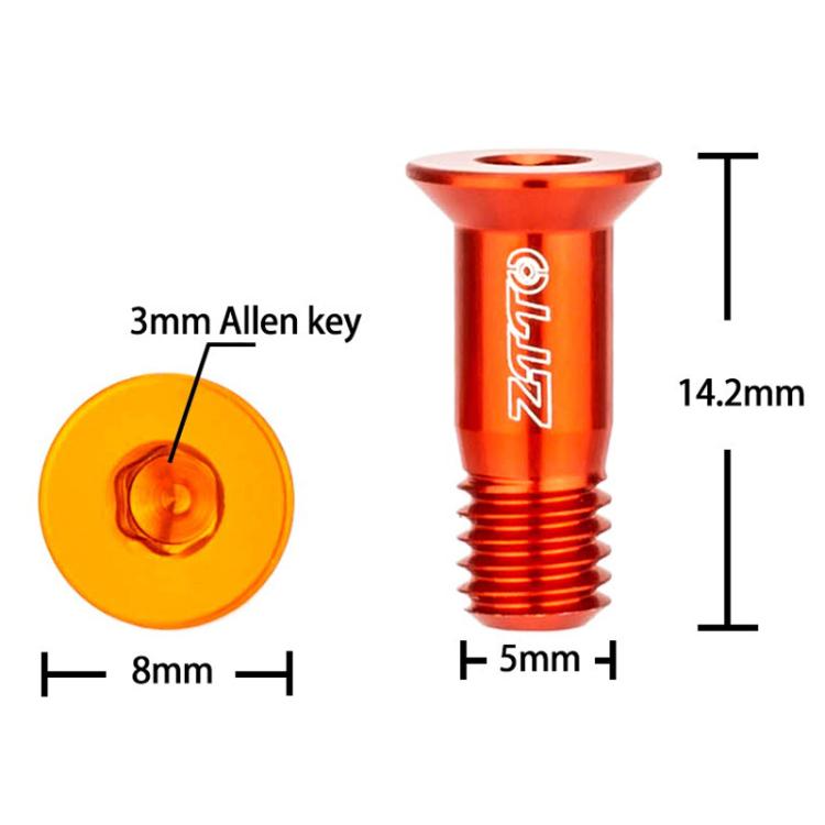 2pcs Parafusos M5 para Roda Dentada do Câmbio Traseiro para Bicicleta ZTTO Modificada para Estrada e Montanha