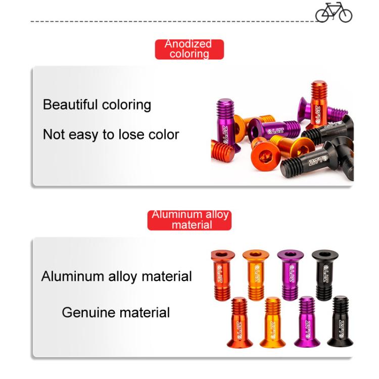 2pcs Parafusos M5 para Roda Dentada do Câmbio Traseiro para Bicicleta ZTTO Modificada para Estrada e Montanha
