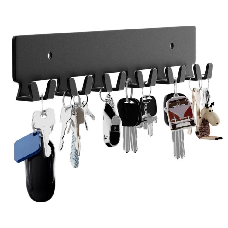 1pc Corridor Metal 6 Hooks Key Wall Hanger, 1pc, 2pcs