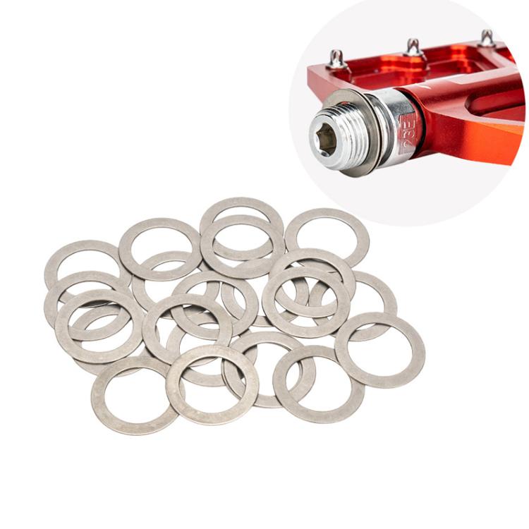 ZTTO Arruela de Aço Inoxidável para Pedal de Bicicleta, Junta de Proteção para Disco de Bicicleta de Montanha, 20pcs