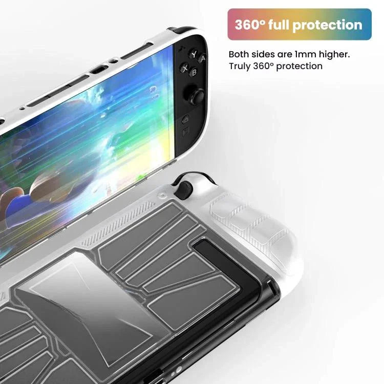 Capa Monobloco TPU + PC para Consola de Jogos Nintendo Switch 2, Capa Amortecedora, Capa Monobloco TPU + PC Preta, Capa Monobloco TPU + PC Branca