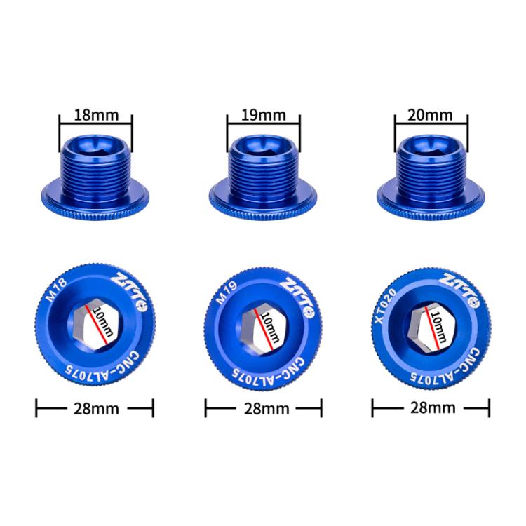 2pcs Parafusos para Tampa de Pedal de Liga de Alumínio para Bicicleta ZTTO, Parafusos para Pedal de Bicicleta de Montanha, M18 Preto, M18 Vermelho, M18 Azul, M19 Preto, M19 Vermelho, M19 Azul, M20 Preto, M20 Vermelho, M20 Azul