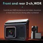 Anytek T2 PRO Gravador Oculto para Carro com Visão Noturna HD 2K de 3.0 Polegadas, Gravação Dupla Frontal e Traseira, T2 PRO