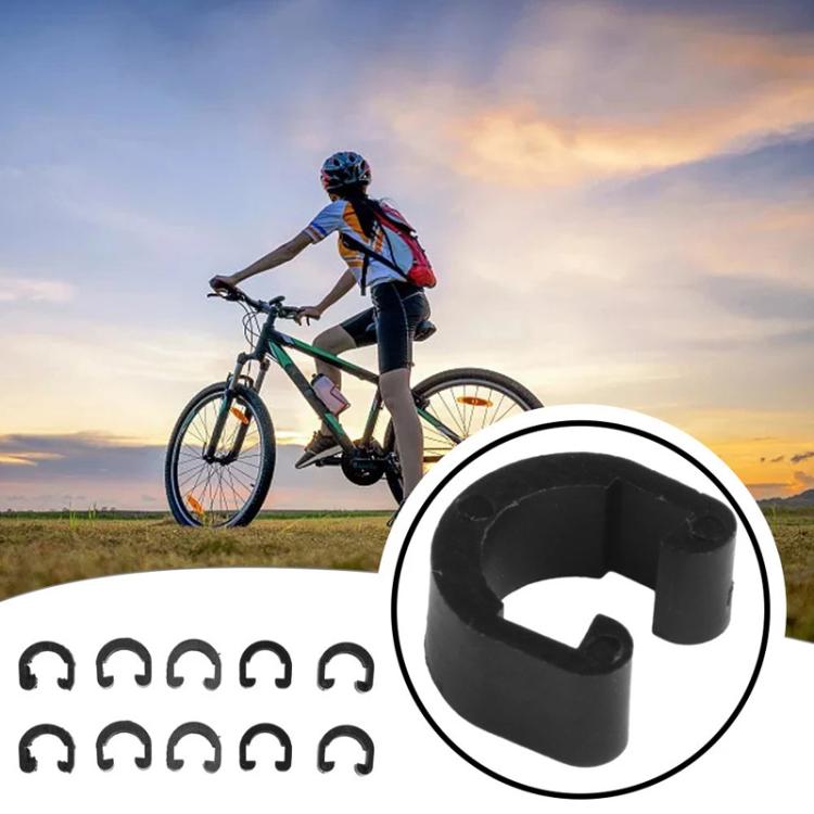 50 Peças de Grampos Plásticos em C para Cabo de Mudança e Travão de Bicicleta de Montanha ZTTO