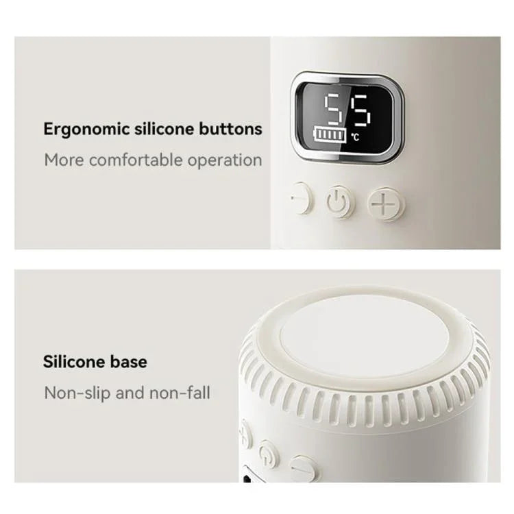 Aquecedor Portátil Sem Fios para Biberão de Bebé 400ml com Temperatura Ajustável, Termo de Viagem, Carregamento Rápido Tipo-C, CT01 10000 mAh, CT01 18000 mAh