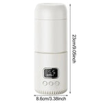 Aquecedor Portátil Sem Fios para Biberão de Bebé 400ml com Temperatura Ajustável, Termo de Viagem, Carregamento Rápido Tipo-C, CT01 10000 mAh, CT01 18000 mAh