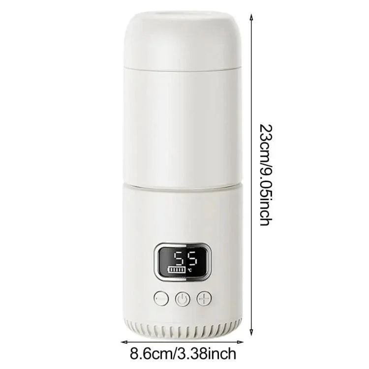 Aquecedor Portátil Sem Fios para Biberão de Bebé 400ml com Temperatura Ajustável, Termo de Viagem, Carregamento Rápido Tipo-C, CT01 10000 mAh, CT01 18000 mAh