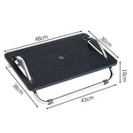 Descanso de Pés Ajustável para Debaixo da Secretária para Ergonomia no Escritório, Banco para Pés com Design Anti-Cruzar Pernas, Tubo Metálico Preto, Tubo Metálico Cinzento
