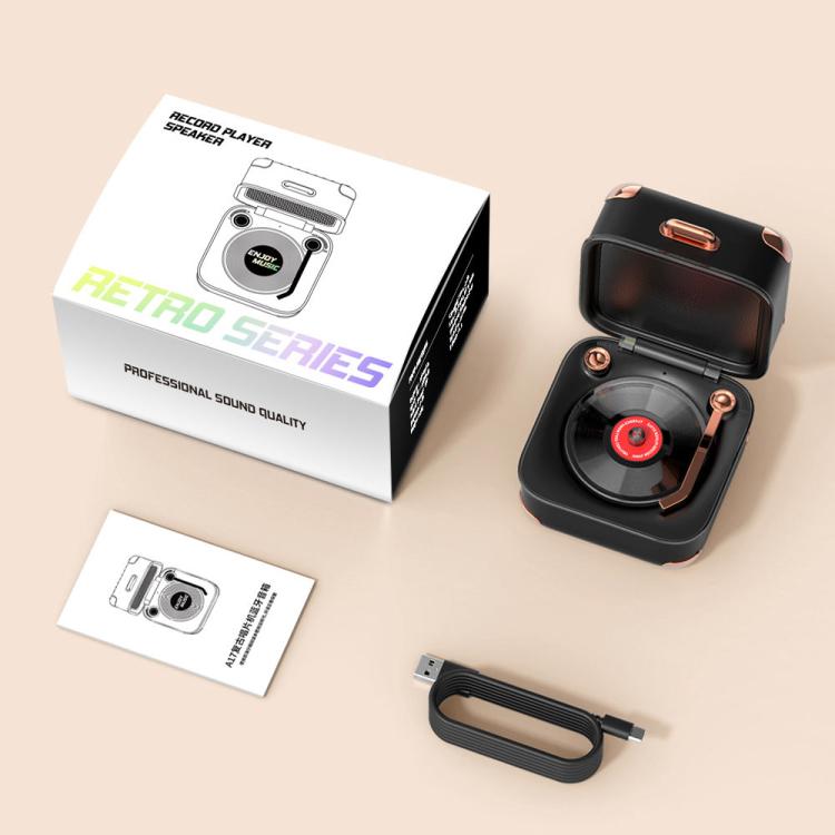 Coluna Bluetooth Retro Gramofone Mini Colorida AVWOO A17
