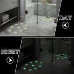 12pcs /Pack Autocolantes PEVA Auto-adesivos Luminosos Antiderrapantes para Casa de Banho, Escadas, Piso, Tira 2x20cm, Tira 2x38cm, Forma S 1.3x18cm, Redondo 8cm, Redondo 10cm, Flor 8cm, Flor 10cm, Concha