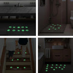 12pcs /Pack Autocolantes PEVA Auto-adesivos Luminosos Antiderrapantes para Casa de Banho, Escadas, Piso, Tira 2x20cm, Tira 2x38cm, Forma S 1.3x18cm, Redondo 8cm, Redondo 10cm, Flor 8cm, Flor 10cm, Concha