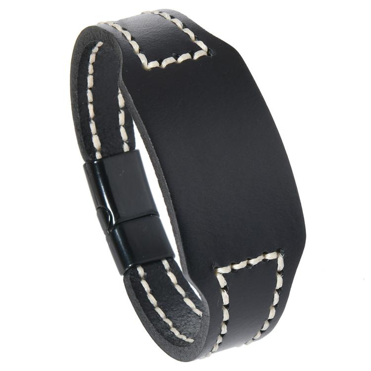 Hand-Stitched Smooth Cowhide Wristband, Minimalist DIY Craft Kit, Vintage Style Unisex Couple Gift for Men and Women