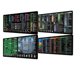 Tapete de Secretária com Atalhos de Teclado, Tapete de Rato Antiderrapante para Escritório com Comandos de Computador, 300x600x2mm, 300x600x3mm, 300x700x2mm, 300x700x3mm, 300x800x2mm, 300x800x3mm, 400x800x2mm, 400x800x3mm, 400x900x2mm