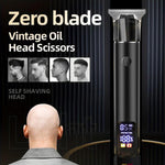 Kit de Corte de Cabelo Recarregável Máquina de Cortar Cabelo para Homens - Aparador Zero Blade para Estilos Vintage de Cabeça Oleosa e Careca
