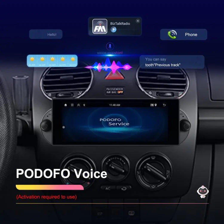 Para Volkswagen Beetle 2002-2010 Ecrã Horizontal de 6,86 polegadas Android Player para Carro, Standard, Standard+AHD+Microfone