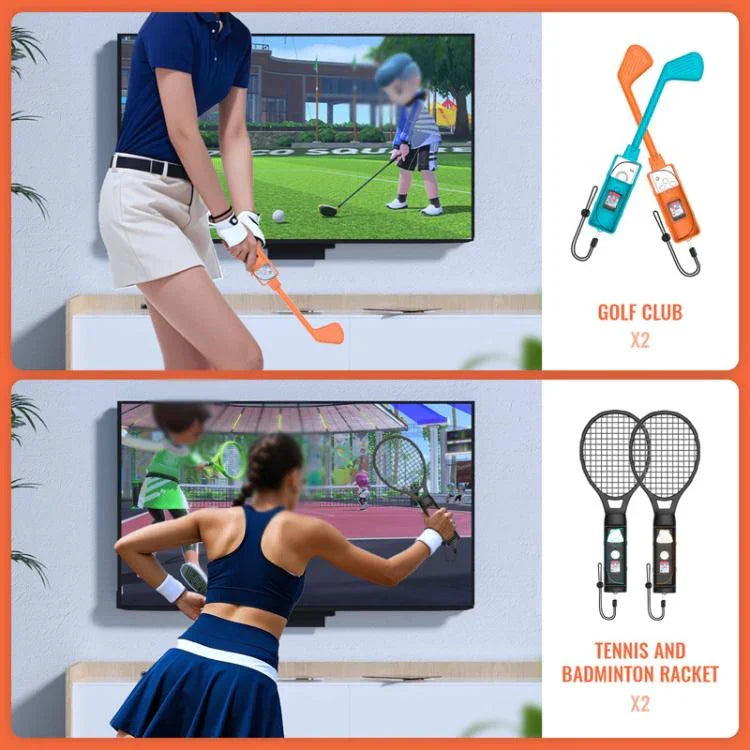 JYS NS2281 Para Nintendo Switch 2 Kit Desportivo 9 Em 1 para Jogos com Acessórios de Pegada Esquerda e Direita