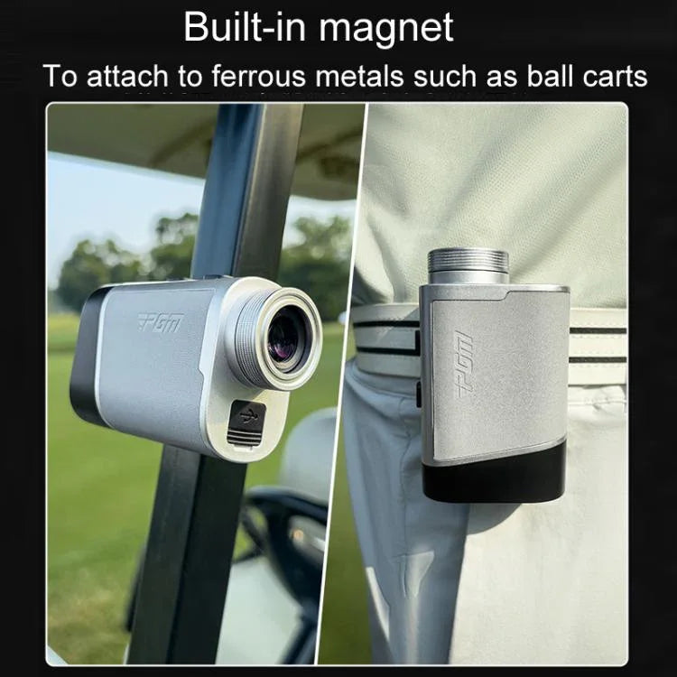 Medidor de Distância de Bolso de Golfe Mini Magnético Compensado para Inclinação PGM JQ018 1200 Jardas
