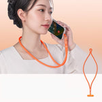 Cordão Ajustável para Telemóvel com Fecho Automático, Rotação 360 Graus, Design Anti-Emaranhamento e Clipe TPU, Pescoço Preto, Pescoço Laranja, Pescoço Verde, Transversal Preto, Transversal Laranja, Transversal Verde