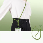 Cordão Ajustável para Telemóvel com Fecho Automático, Rotação 360 Graus, Design Anti-Emaranhamento e Clipe TPU, Pescoço Preto, Pescoço Laranja, Pescoço Verde, Transversal Preto, Transversal Laranja, Transversal Verde