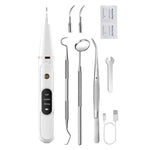 Pet Ultrasonic Teeth Cleaner Dog Tooth Brushing Kit Plaque Tartar Remover Dental Care Tool, With 3pcs Kit (White), With 3pcs Kit (Black), With Gift Box Oral Mirror (White), With Gift Box Oral Mirror (Black)