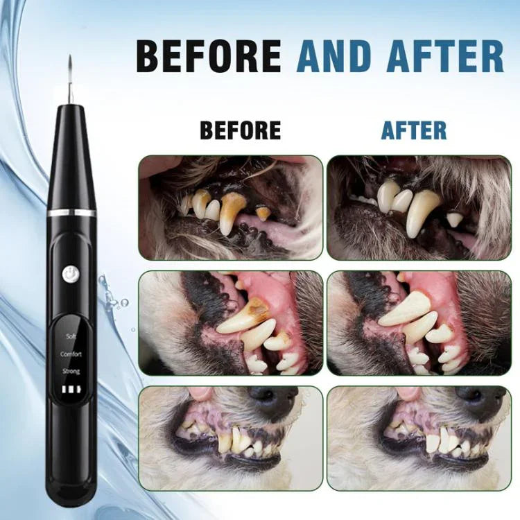 Pet Ultrasonic Teeth Cleaner Dog Tooth Brushing Kit Plaque Tartar Remover Dental Care Tool, With 3pcs Kit (White), With 3pcs Kit (Black), With Gift Box Oral Mirror (White), With Gift Box Oral Mirror (Black)