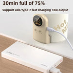 Aquecedor Sem Fios para Biberão de Bebé 18W com 6 Definições de Temperatura Ajustável, Capa Térmica para Leite Materno e Fórmula, 6000mAh, 8000mAh, 10000mAh
